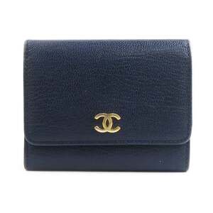 CHANEL Blue Leather Wallet